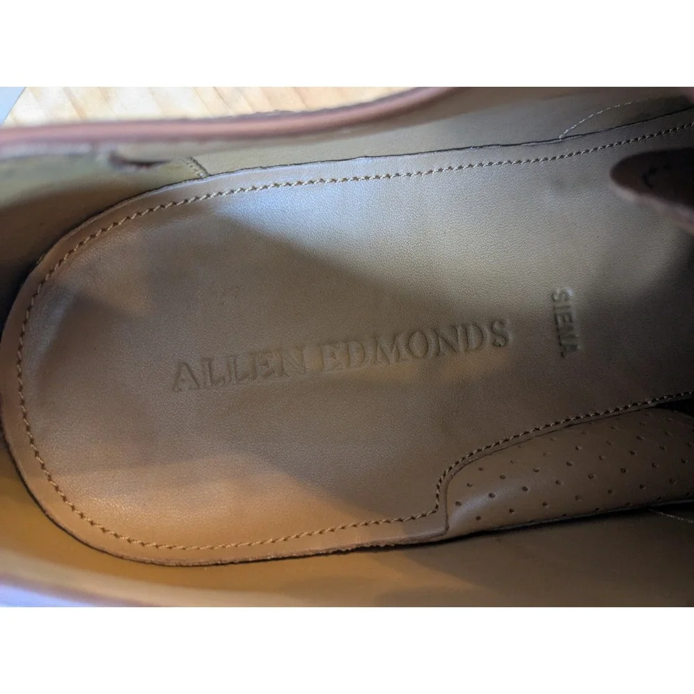 Allen Edmonds Siena Brown Leather‎ Wingtip Oxford Dress Shoes Mens Size 12 D